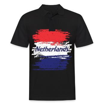 Pays-Bas Hollande tulipes Amsterdam cadeau - Polo Homme - noir - Devant - Kai (181cm)