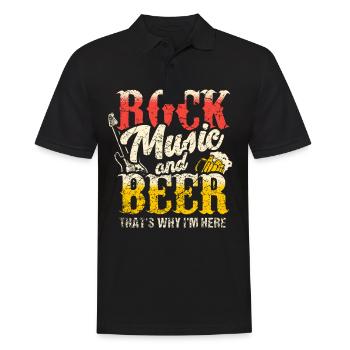 Rock Konzert Bier Rock and Roll Musik - Männer Poloshirt - Schwarz - Vorne - Kai (181cm)