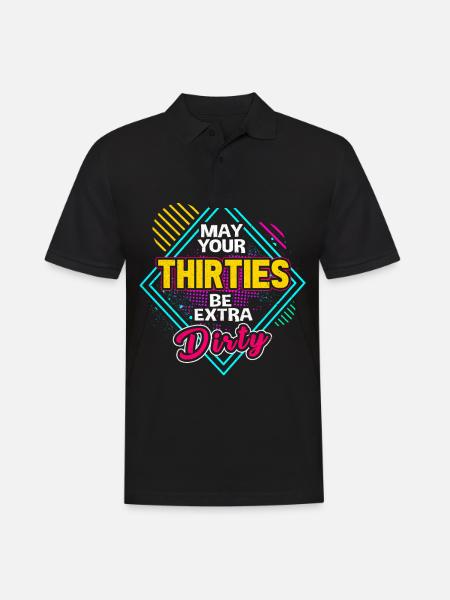 30th birthday - Men's Polo Shirt - black
