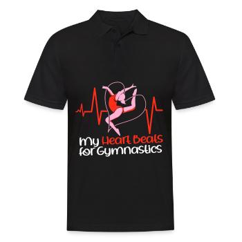 Gymnastics Handstand Gymnastics Artistic Gymnastics Gift - Men's Polo Shirt - black - Front - Kai (181cm)