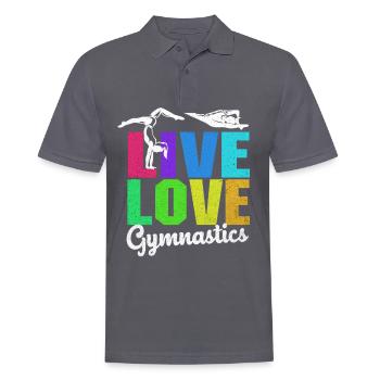 Gymnastics - Men's Polo Shirt - charcoal grey - Front - Nico (186cm)