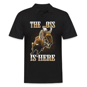 Bull Riding Rodeo Western Texas Bullriding USA - Men's Polo Shirt - black - Front - Kai (181cm)
