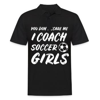 Fußball Fussball Trainer Training Geschenk - Männer Poloshirt - Schwarz - Vorne - Kai (181cm)