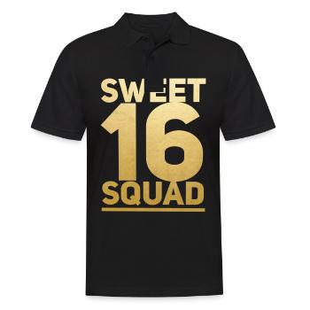 Sweet 16 Geburtstag Party Mädchen Teenie Geschenk - Männer Poloshirt - Schwarz - Vorne - Kai (181cm)