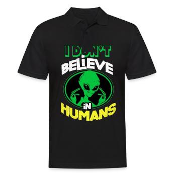 Aliens - Männer Poloshirt - Schwarz - Vorne - Kai (181cm)