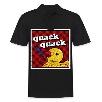 Ente Teich Enten schwimmen auf dem See - Männer Poloshirt - Schwarz - Vorne - Kai (181cm)