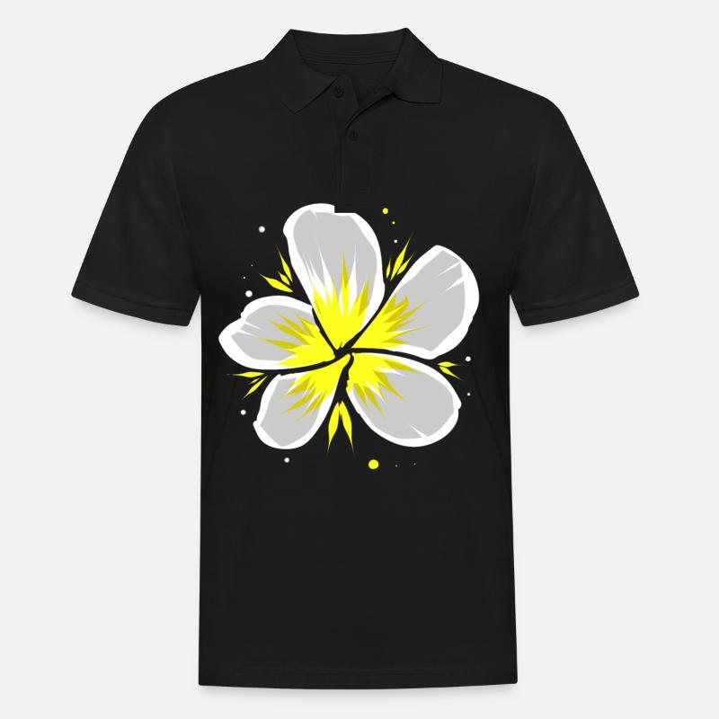 Tempelblume - Männer Poloshirt - Schwarz
