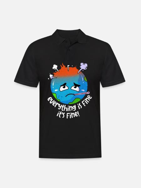 Earth Day - Men's Polo Shirt - black