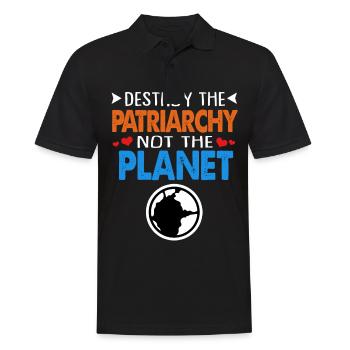 Changement climatique Earth Day Protection de l’environnement Bio Terre - Polo Homme - noir - Devant - Kai (181cm)