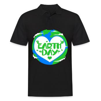 Changement climatique Earth Day Protection de l’environnement Bio Terre - Polo Homme - noir - Devant - Kai (181cm)