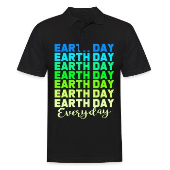 Changement climatique Earth Day Protection de l’environnement Bio Terre - Polo Homme - noir - Devant - Kai (181cm)