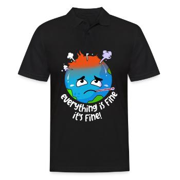 Klimawandel Earth Day Umweltschutz Öko Bio Erde - Männer Poloshirt - Schwarz - Vorne - Kai (181cm)