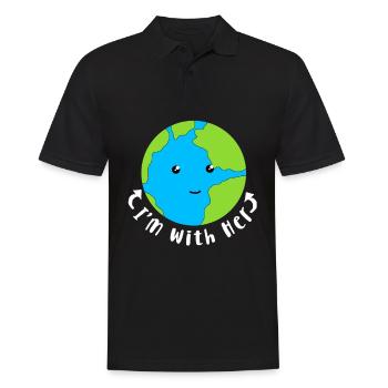 Changement climatique Earth Day Protection de l’environnement Bio Terre - Polo Homme - noir - Devant - Kai (181cm)