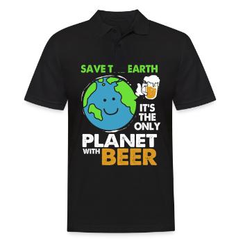 Changement climatique Earth Day Protection de l’environnement Bio Terre - Polo Homme - noir - Devant - Kai (181cm)