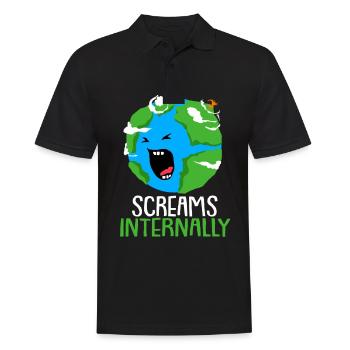 Changement climatique Earth Day Protection de l’environnement Bio Terre - Polo Homme - noir - Devant - Kai (181cm)