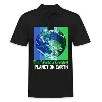 Changement climatique Earth Day Protection de l’environnement Bio Terre - Polo Homme - noir - Devant - Kai (181cm)