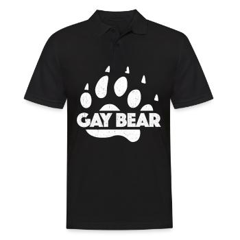 Gay Bear gay ours de la communauté LGBTQ cadeau - Polo Homme - noir - Devant - Kai (181cm)
