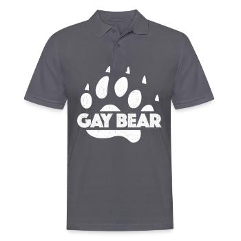 Gay Bear gay ours de la communauté LGBTQ cadeau - Polo Homme - charbon - Devant - Nico (186cm)