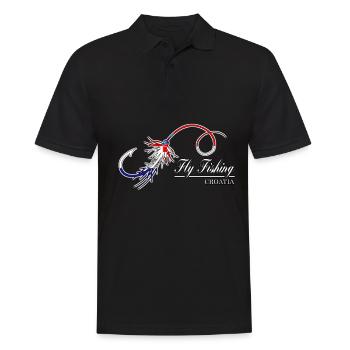 Fly Fishing Fishing Croatia Fishermen Gift - Men's Polo Shirt - black - Front - Kai (181cm)