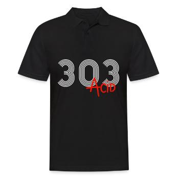 303 Acid | Techno Rave Party Musik DJ Geschenk - Männer Poloshirt - Schwarz - Vorne - Kai (181cm)