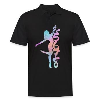 Tanzen Tanzlehrer & 5 6 7 8 Standard Tanz Geschenk - Männer Poloshirt - Schwarz - Vorne - Kai (181cm)