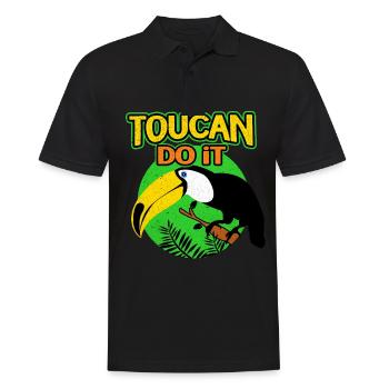Toucan - Men's Polo Shirt - black - Front - Kai (181cm)