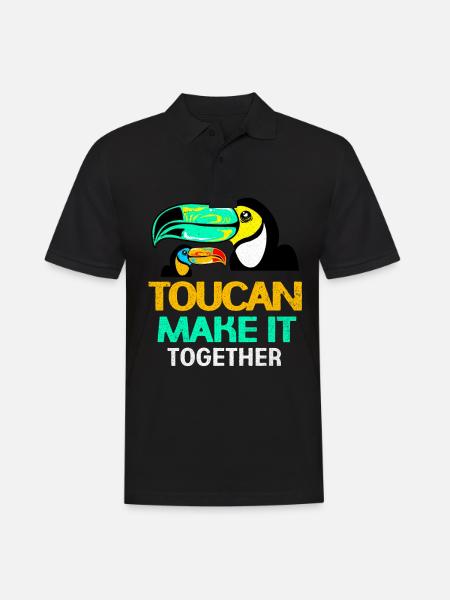 Toucan - Men's Polo Shirt - black