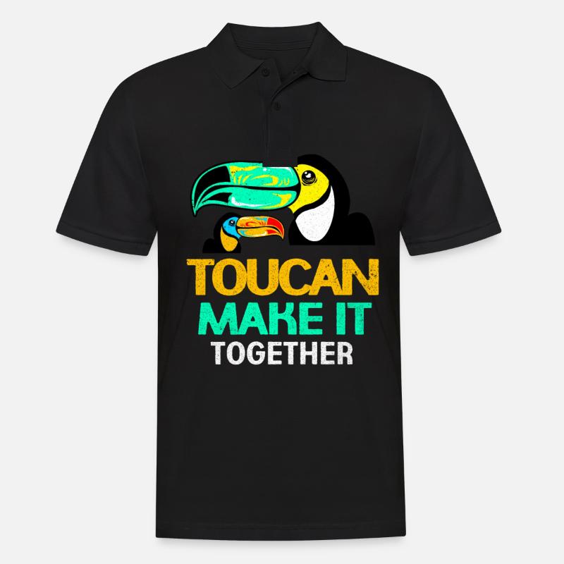 Tukan - Männer Poloshirt - Schwarz