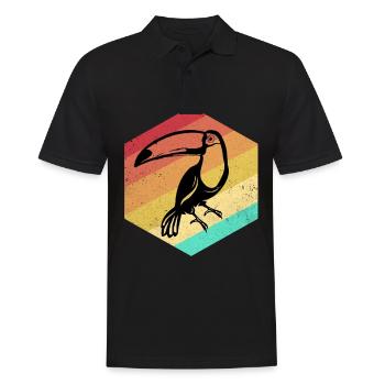 Toucan - Men's Polo Shirt - black - Front - Kai (181cm)
