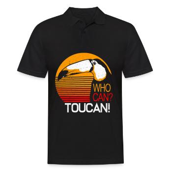 Toucan - Men's Polo Shirt - black - Front - Kai (181cm)