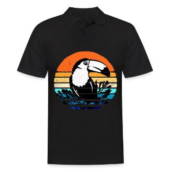 Toucan - Men's Polo Shirt - black - Front - Kai (181cm)