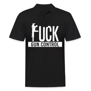 Fuck Gun Control Weapons America  - Polo Homme - noir - Devant - Kai (181cm)