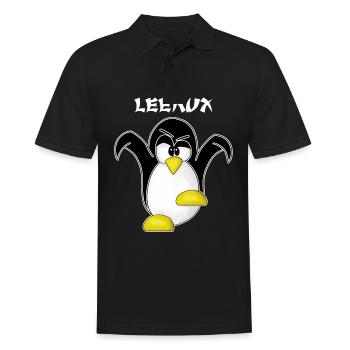 Linux Computer Nerd Geek Cadeau Admin. Informatique - Polo Homme - noir - Devant - Kai (181cm)