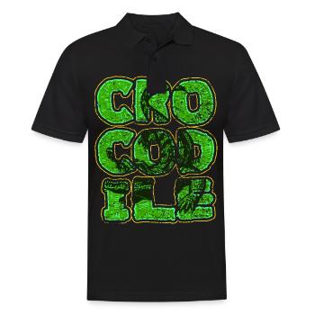 Krokodil Aligator Raubtier Reptilien Geschenk - Männer Poloshirt - Schwarz - Vorne - Kai (181cm)