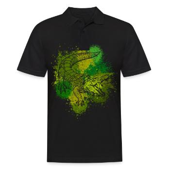 Krokodil Aligator Raubtier Reptilien Geschenk - Männer Poloshirt - Schwarz - Vorne - Kai (181cm)