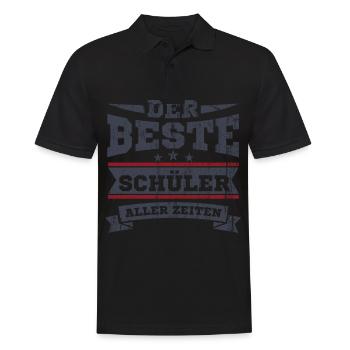 The best student of all time school gift - Men's Polo Shirt - black - Front - Kai (181cm)