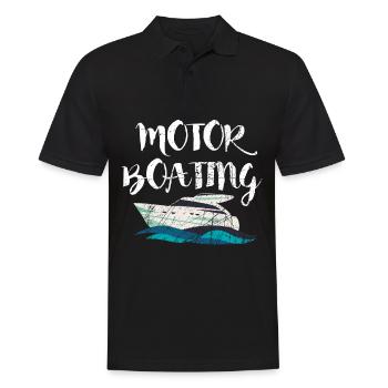 Schiff Boot Segeln Bootsmann Marine - Männer Poloshirt - Schwarz - Vorne - Kai (181cm)