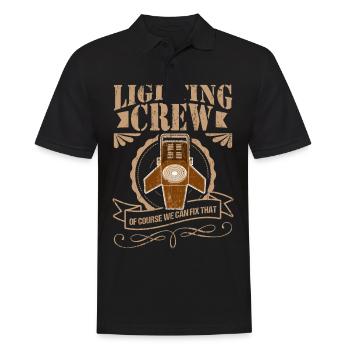 Lighting Technician Crew Light Event Gift - Men's Polo Shirt - black - Front - Kai (181cm)