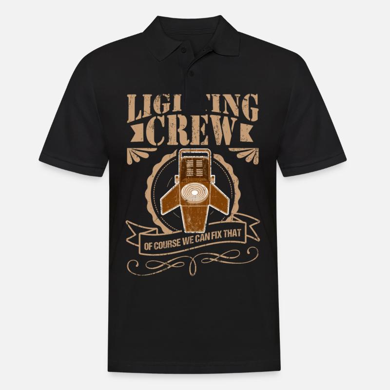 Lighting Technician Crew Light Event Gift - Men's Polo Shirt - black