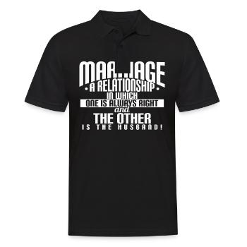 Le mariage est une relation mari - Polo Homme - noir - Devant - Kai (181cm)