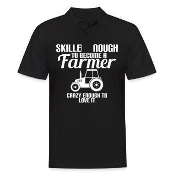 Assez qualifiés pour devenir agriculteur - Polo Homme - noir - Devant - Kai (181cm)