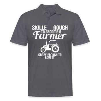 Assez qualifiés pour devenir agriculteur - Polo Homme - charbon - Devant - Nico (186cm)