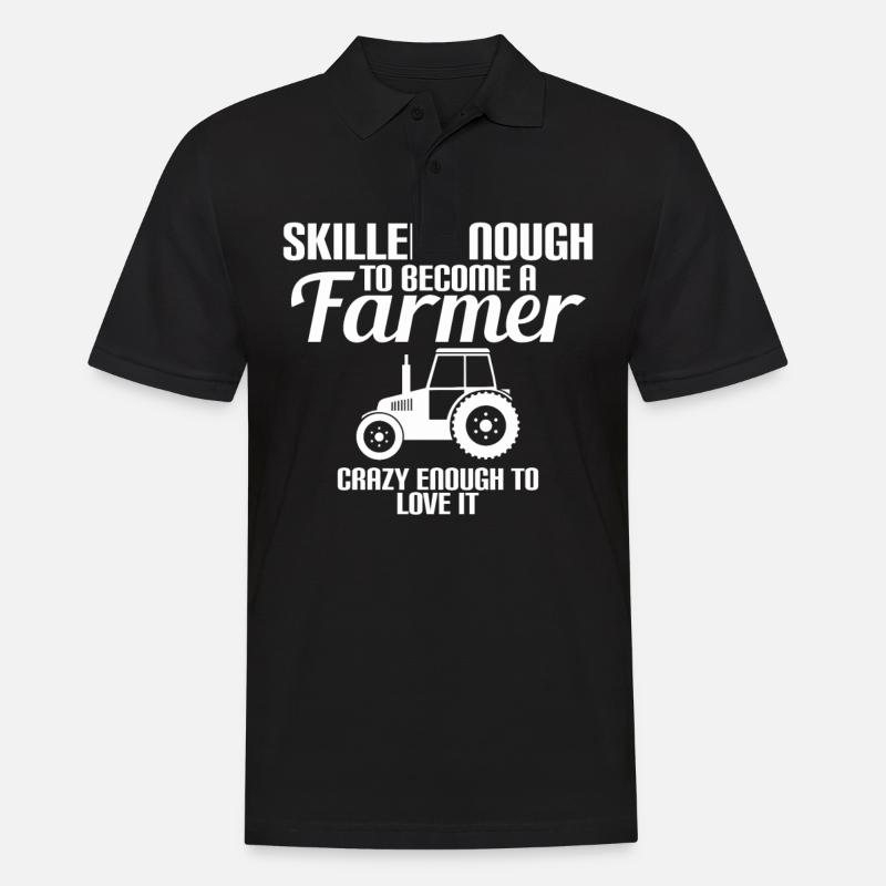 Skilled Enough To Become A Farmer - Männer Poloshirt - Schwarz