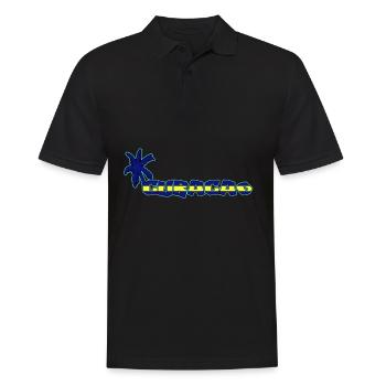 Curaçao Curaçao: palme bleu et couleurs du pays - Polo Homme - noir - Devant - Kai (181cm)