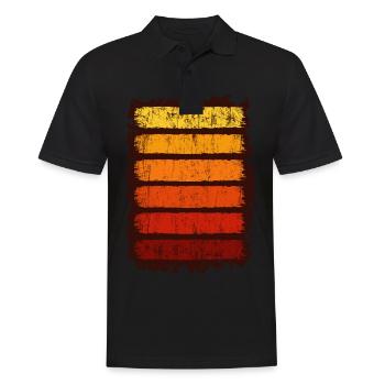 Trendy Abstract Design Pattern Geometric Gift - Men's Polo Shirt - black - Front - Kai (181cm)