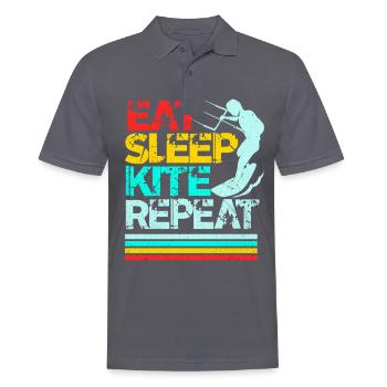 Kiteboard - Männer Poloshirt - Anthrazit - Vorne - Nico (186cm)