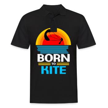 Kiteboard Kite kite-kite-cadeau kite-surf - Polo Homme - noir - Devant - Kai (181cm)