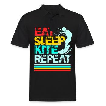 Kiteboard Kite kite-kite-cadeau kite-surf - Polo Homme - noir - Devant - Kai (181cm)