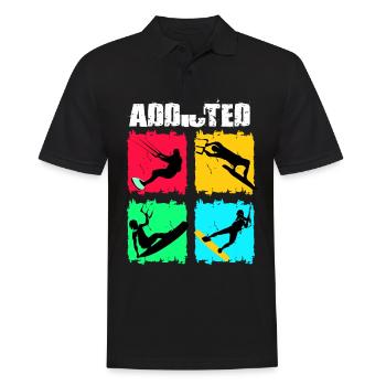 Kiteboard Kite kite-kite-cadeau kite-surf - Polo Homme - noir - Devant - Kai (181cm)