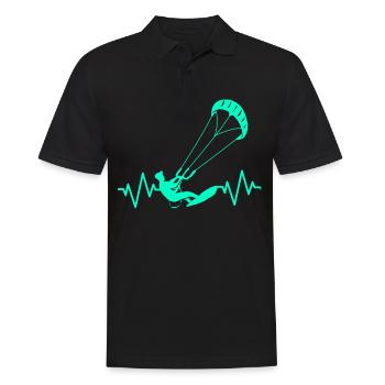 Kiteboard Kite kite-kite-cadeau kite-surf - Polo Homme - noir - Devant - Kai (181cm)